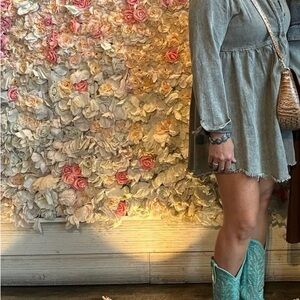 Gray Long-Sleeve Dress